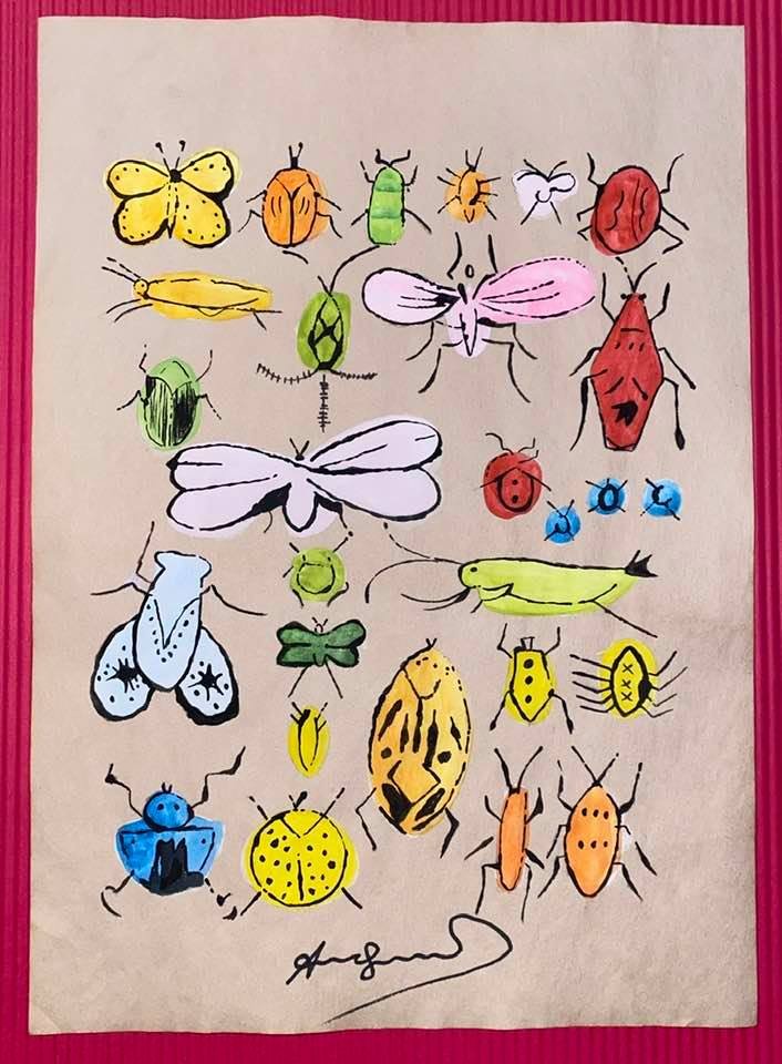 Andy Warhol Drawing On Paper (In the Style Of) (1 of 2)