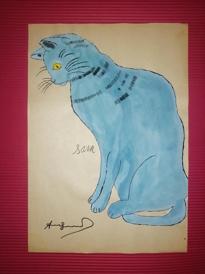Andy Warhol Drawing On Paper (In the Style Of): In the style of Andy Warhol Drawing on paper 11 1/2 x 8 1/2 in. (Pittsburgh; August 6, 1928 - New York; February 22, 1987), commonly known as Andy Warhol, was an American plastic artist and filmmaker 