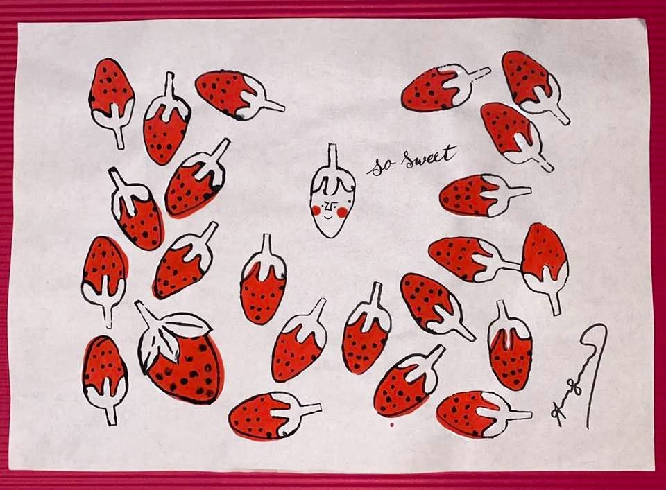 Andy Warhol Drawing On Paper (In the Style Of): In the style of Andy Warhol Drawing on paper 11 1/2 x 8 1/2 in. (Pittsburgh; August 6, 1928 - New York; February 22, 1987), commonly known as Andy Warhol, was an American plastic artist and filmmaker 