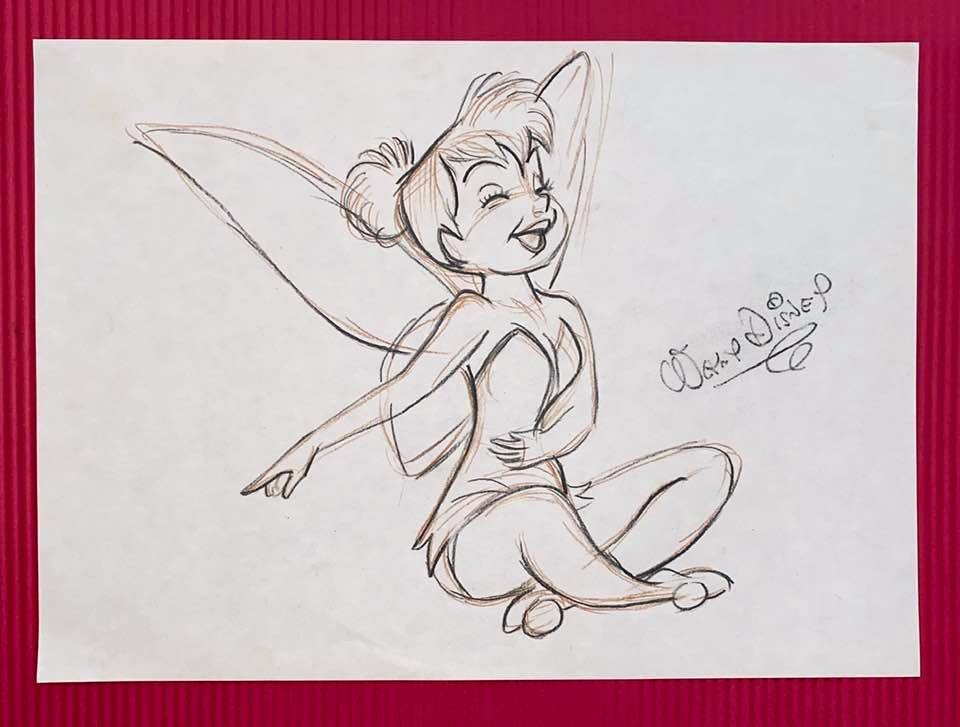 Walt Disney Drawing On Paper (In the Style Of) (1 of 2)