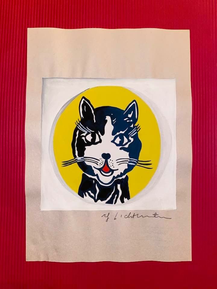 The Style of Roy Lichtenstein Drawing: The Style of Roy Lichtenstein drawing on Paper.Size 11 1/2 x 8 1/4. Roy Fox Lichtenstein (October 27, 1923 - September 29, 1997) was an American pop artist. During the 1960s, along with Andy Warhol, J