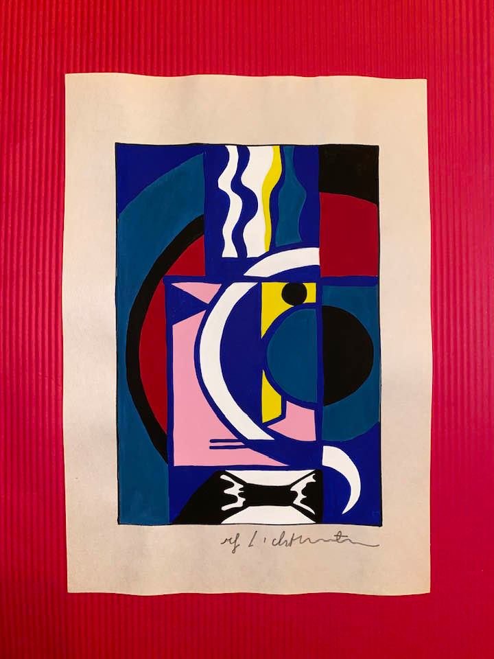 The Style of Roy Lichtenstein Drawing: The Style of Roy Lichtenstein drawing on Paper.Size 11 1/2 x 8 1/4. Roy Fox Lichtenstein (October 27, 1923 - September 29, 1997) was an American pop artist. During the 1960s, along with Andy Warhol, J