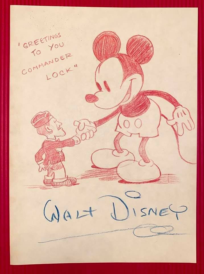 Walt Disney Drawing On Paper (In the Style Of) (1 of 2)