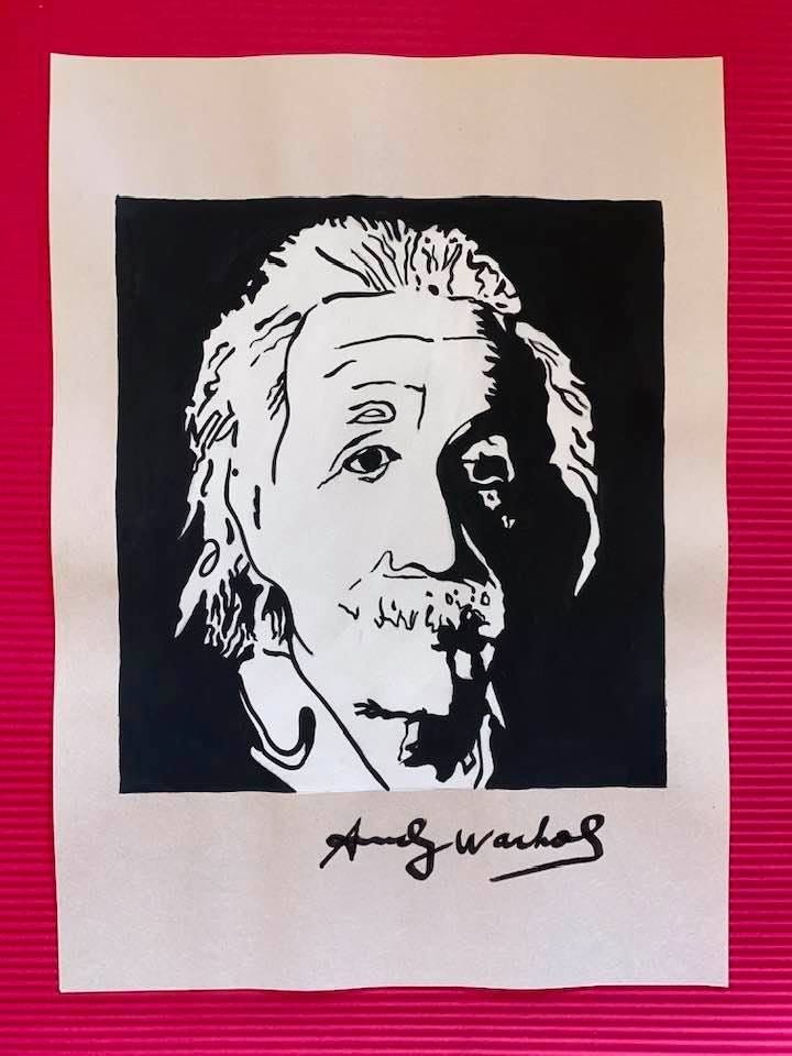 Andy Warhol Drawing On Paper (In the Style Of) (1 of 2)