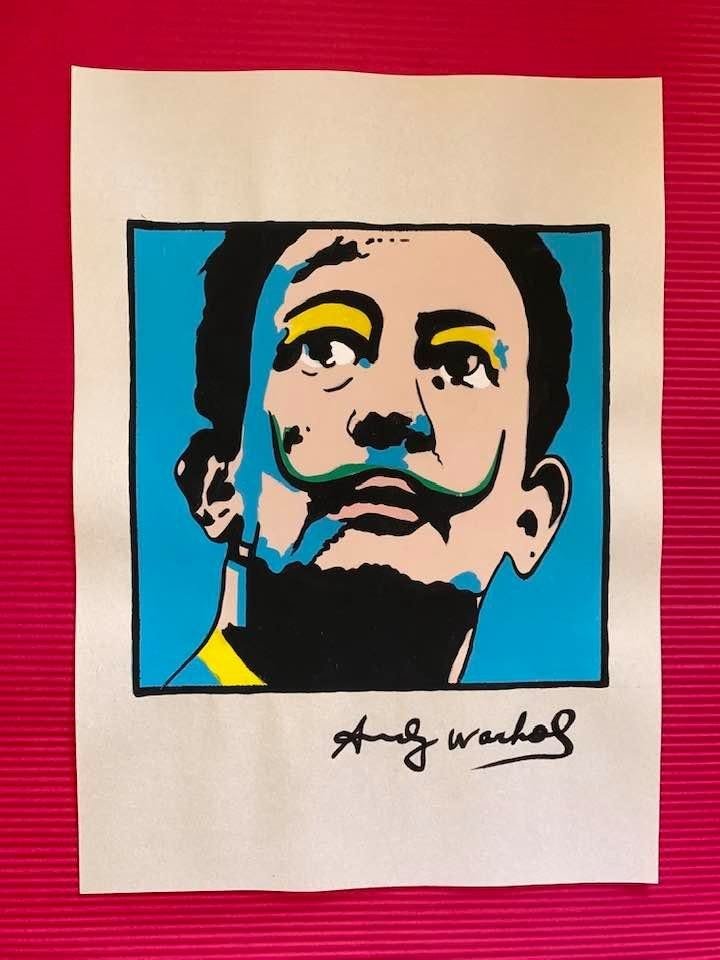 Andy Warhol Drawing On Paper (In the Style Of): In the style of Andy Warhol Drawing on paper 12 x 8 1/2 in. (Pittsburgh; August 6, 1928 - New York; February 22, 1987), commonly known as Andy Warhol, was an American plastic artist and filmmaker who 