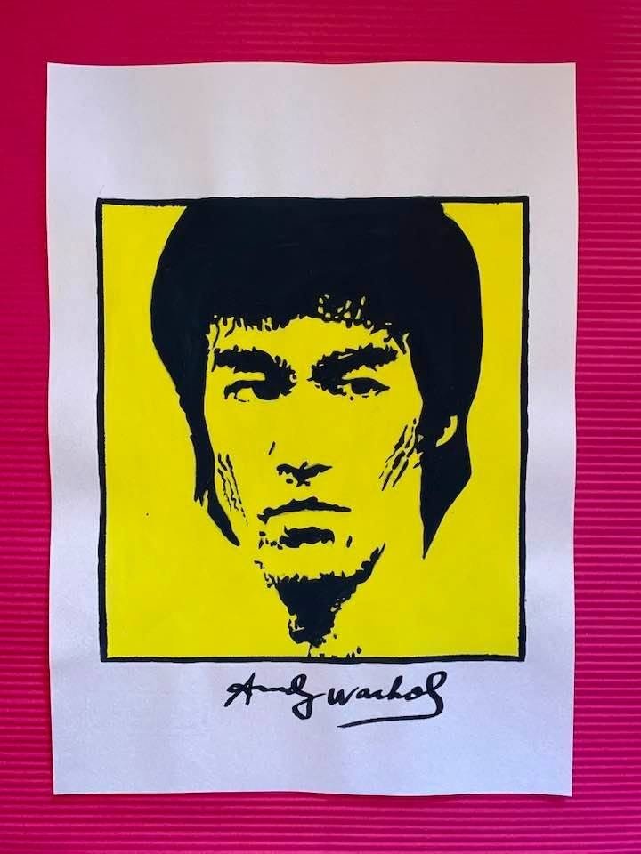 Andy Warhol Drawing On Paper (In the Style Of): In the style of Andy Warhol Drawing on paper 12 x 8 1/2 in. (Pittsburgh; August 6, 1928 - New York; February 22, 1987), commonly known as Andy Warhol, was an American plastic artist and filmmaker who 