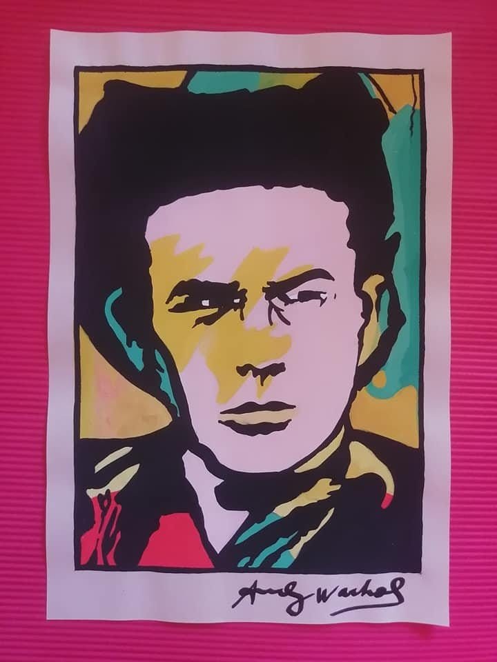 Andy Warhol Drawing On Paper (In the Style Of): In the style of Andy Warhol Drawing on paper 12 x 8 1/2 in. (Pittsburgh; August 6, 1928 - New York; February 22, 1987), commonly known as Andy Warhol, was an American plastic artist and filmmaker who 