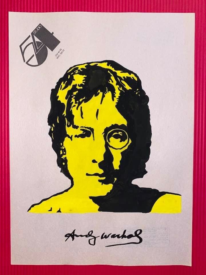 Andy Warhol Drawing On Paper (In the Style Of): In the style of Andy Warhol Drawing on paper 11 1/2 x 8 1/2 in. (Pittsburgh; August 6, 1928 - New York; February 22, 1987), commonly known as Andy Warhol, was an American plastic artist and filmmaker 