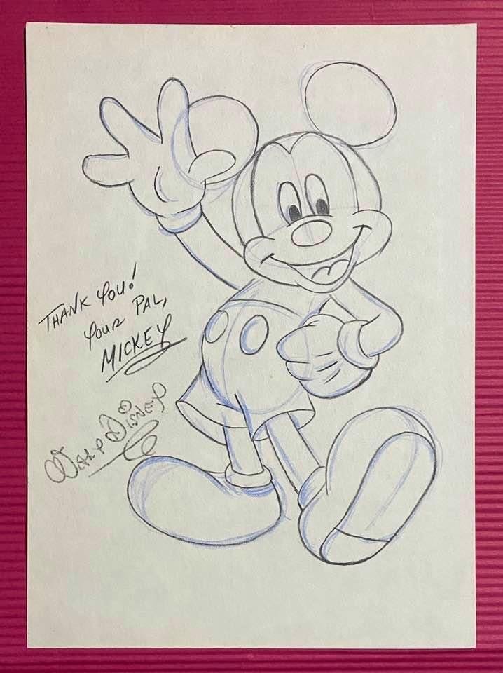Walt Disney Drawing On Paper (In the Style Of) (1 of 2)