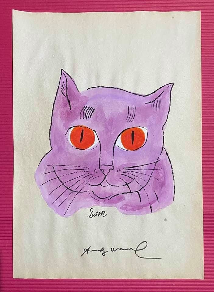 Andy Warhol Drawing On Paper (In the Style Of): In the style of Andy Warhol Drawing on paper 12 x 8 1/2 in. (Pittsburgh; August 6, 1928 - New York; February 22, 1987), commonly known as Andy Warhol, was an American plastic artist and filmmaker who 