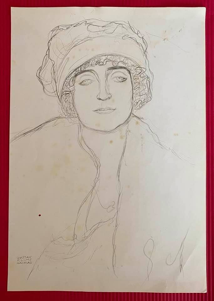 Gustav Klimt Drawing on Paper (in the style of) (1 of 2)