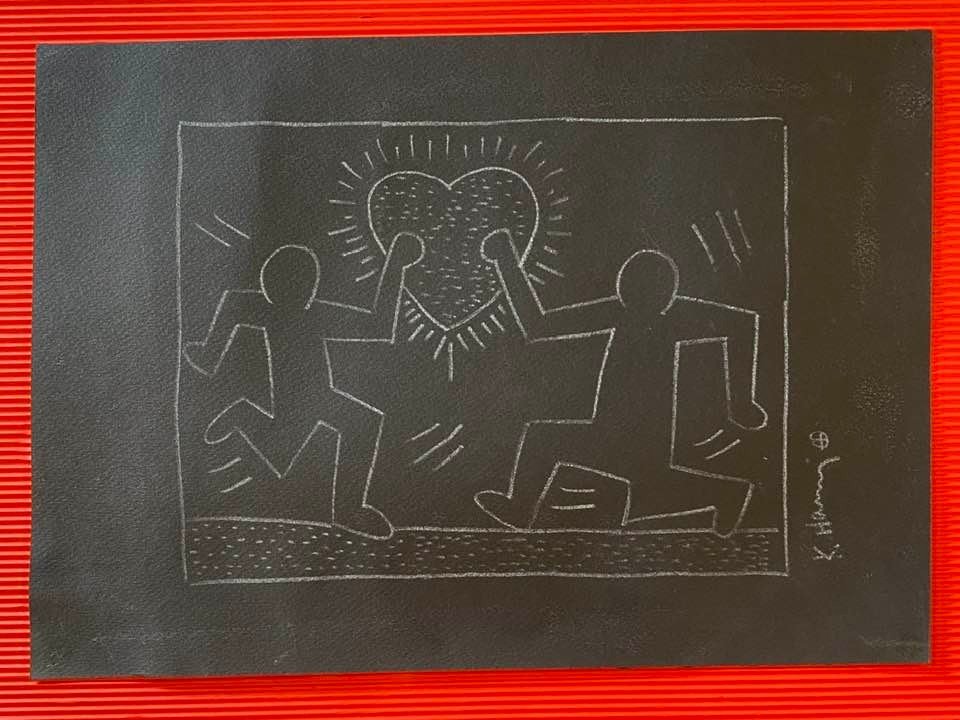 KEITH HARING (1958-1990) CHALK (in the style of) (1 of 2)