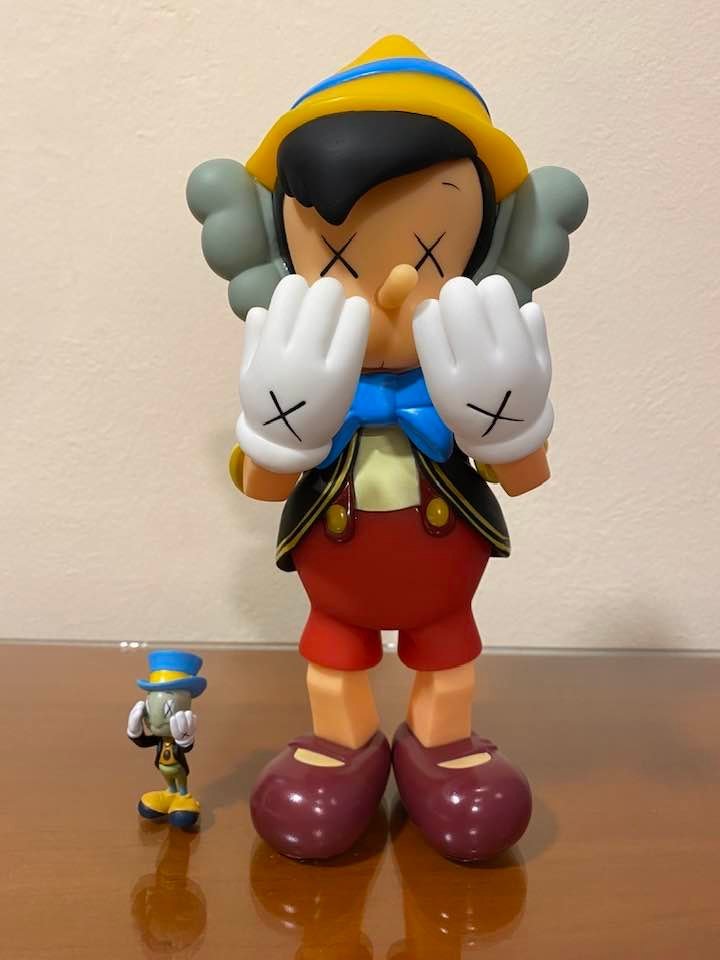 Disney Pinocchio & Jiminy Cricket Dolls after KAWS (1 of 5)