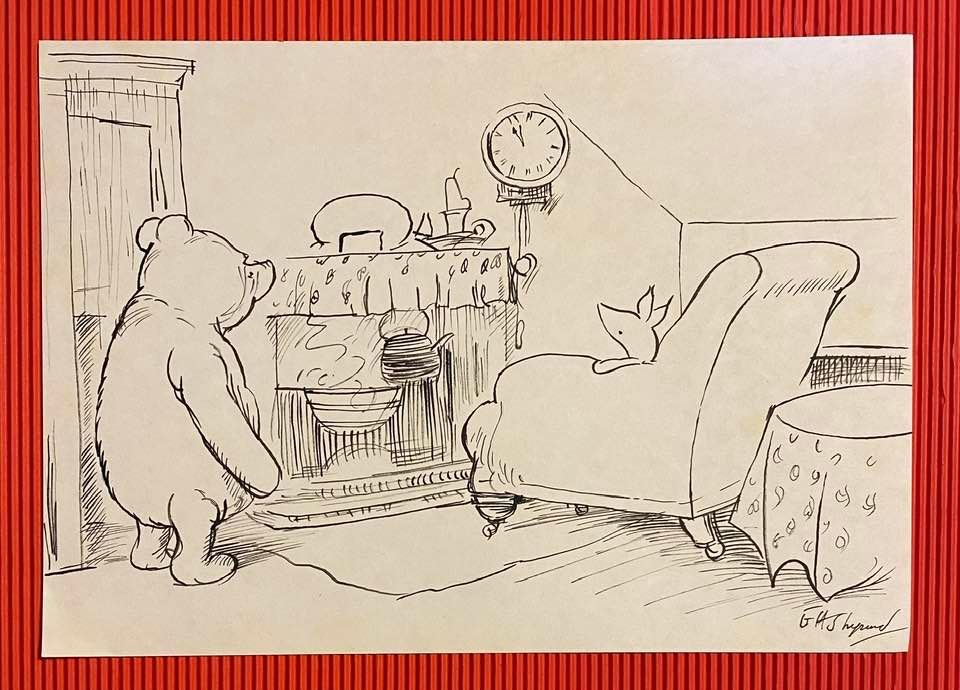 ERNEST HOWARD SHEPARD DRAWING ON PAPER (IN THE STYLE OF (1 of 2)