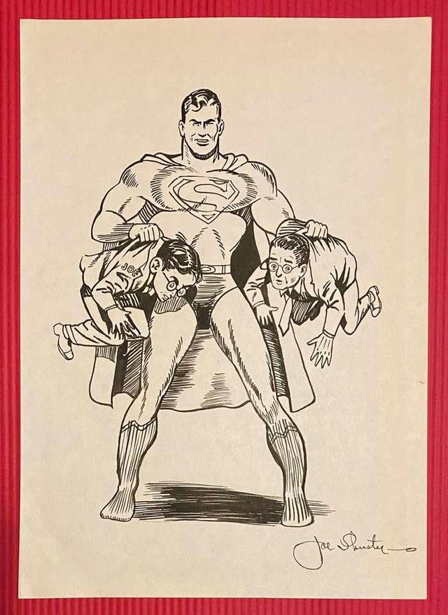 JOE SHUSTER (1914-1992) IN THE STYLE OF: Joe Shuster (Canadian-American, 1914-1992) was best known for co-creating the Superman character along with the writer Jerry Siegel (American, 1914-1996). He is a member of the Will Eisner Comic Book
