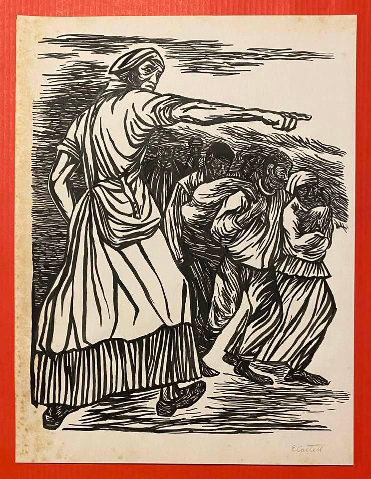 ELIZABETH CATLETT DRAWING ON PAPER (IN THE STYLE OF): Elizabeth Catlett Mora (Washington D.C., April 15, 1915 - Cuernavaca, April 2, 2012) was a Mexican-born African-American sculptor and printmaker. ... In 1947 she married Mexican artist Francisco Mora,