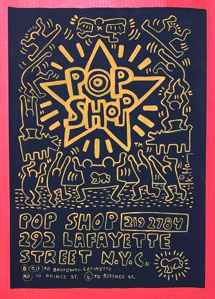 Keith Haring mixed media drawing (in the style of) (1 of 2)