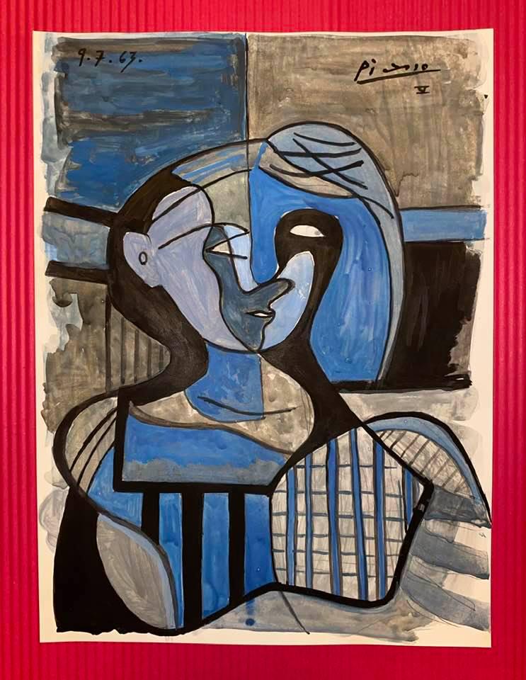 Pablo Picasso Drawing On Paper (In the Style of) (1 of 1)