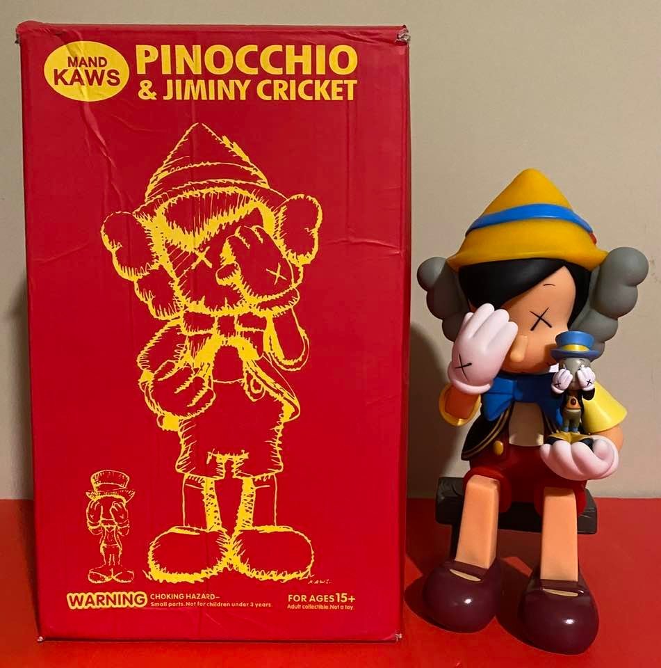 Disney Pinocchio & Jiminy Cricket Dolls after KAWS (1 of 7)