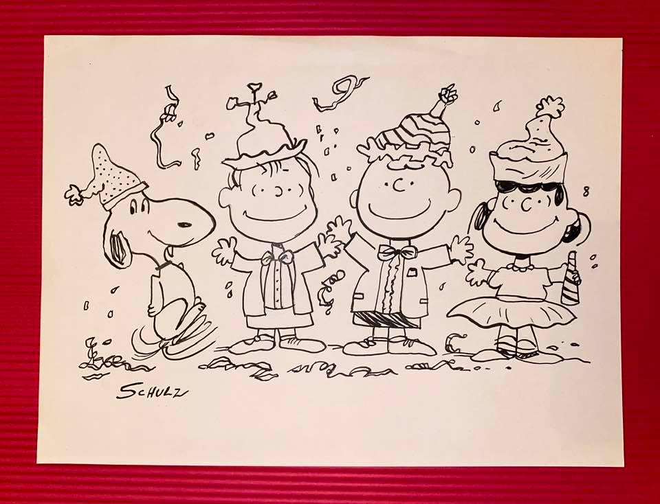 CHARLES SCHULZ INK (IN THE STYLE OF): In The Style of Charles Schulz Drawing on Paper 9 3/4 x 7 1/4 in. Charles Schulz November 26, 1922 February 12, 2000) was an American cartoonist and creator of the comic strip Peanuts (which featured