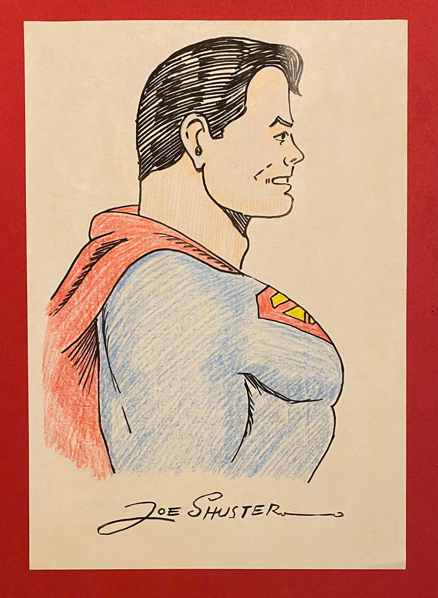 JOE SHUSTER (1914-1992) IN THE STYLE OF: Joe Shuster (Canadian-American, 1914-1992) was best known for co-creating the Superman character along with the writer Jerry Siegel (American, 1914-1996). He is a member of the Will Eisner Comic Book
