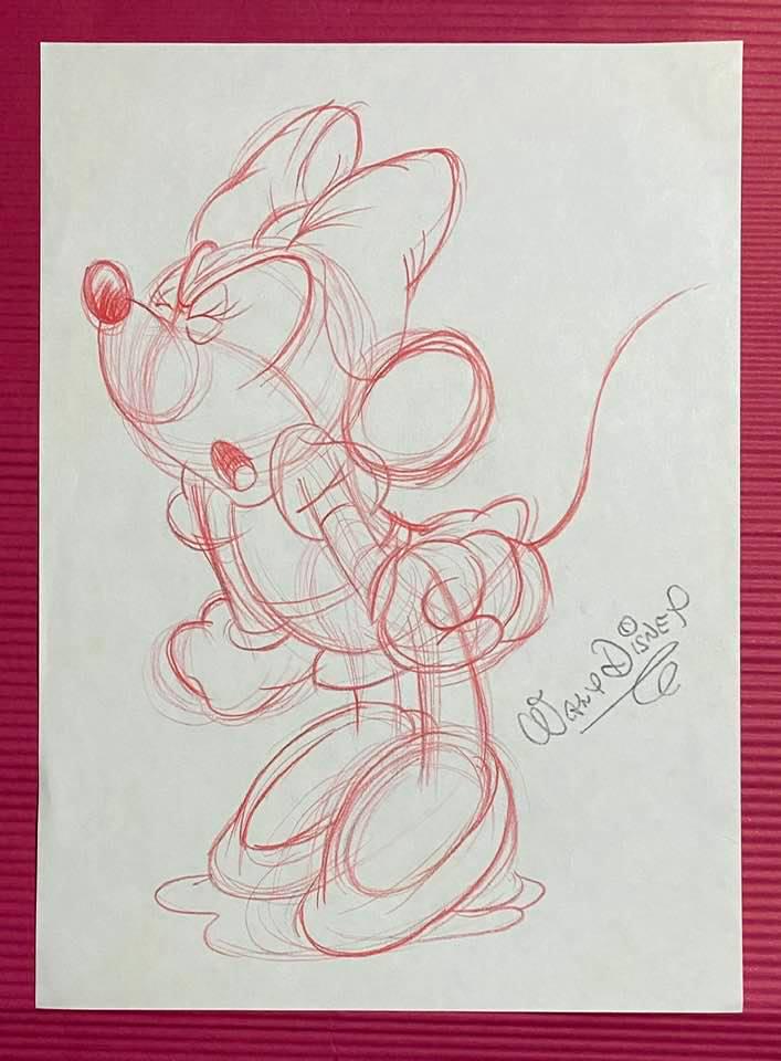 Walt Disney Drawing On Paper (In the Style Of): In the style of Walt Disney Drawing on paper 10 1/2 x 7 1/2 in. Walter Elias Disney (December 5, 1901 ? December 15, 1966) was an American entrepreneur, animator, writer, voice actor and film producer