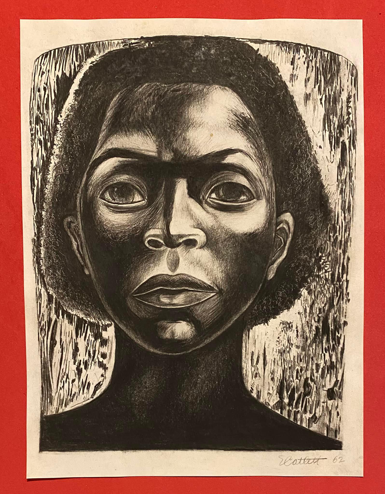 ELIZABETH CATLETT DRAWING ON PAPER (IN THE STYLE OF): Elizabeth Catlett Mora (Washington D.C., April 15, 1915 - Cuernavaca, April 2, 2012) was a Mexican-born African-American sculptor and printmaker. ... In 1947 she married Mexican artist Francisco Mora,