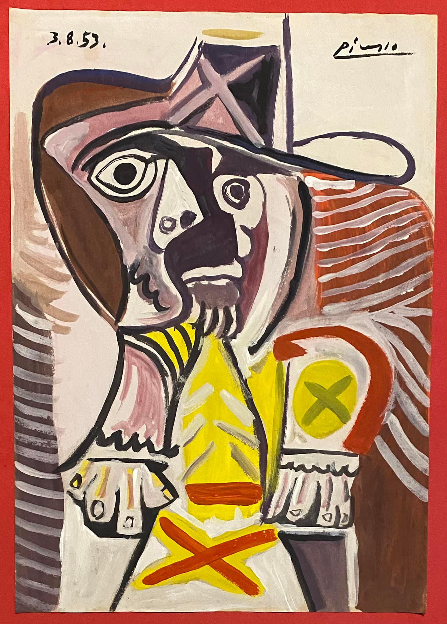 Pablo Picasso (In the style of) Gouache on Paper (1 of 2)