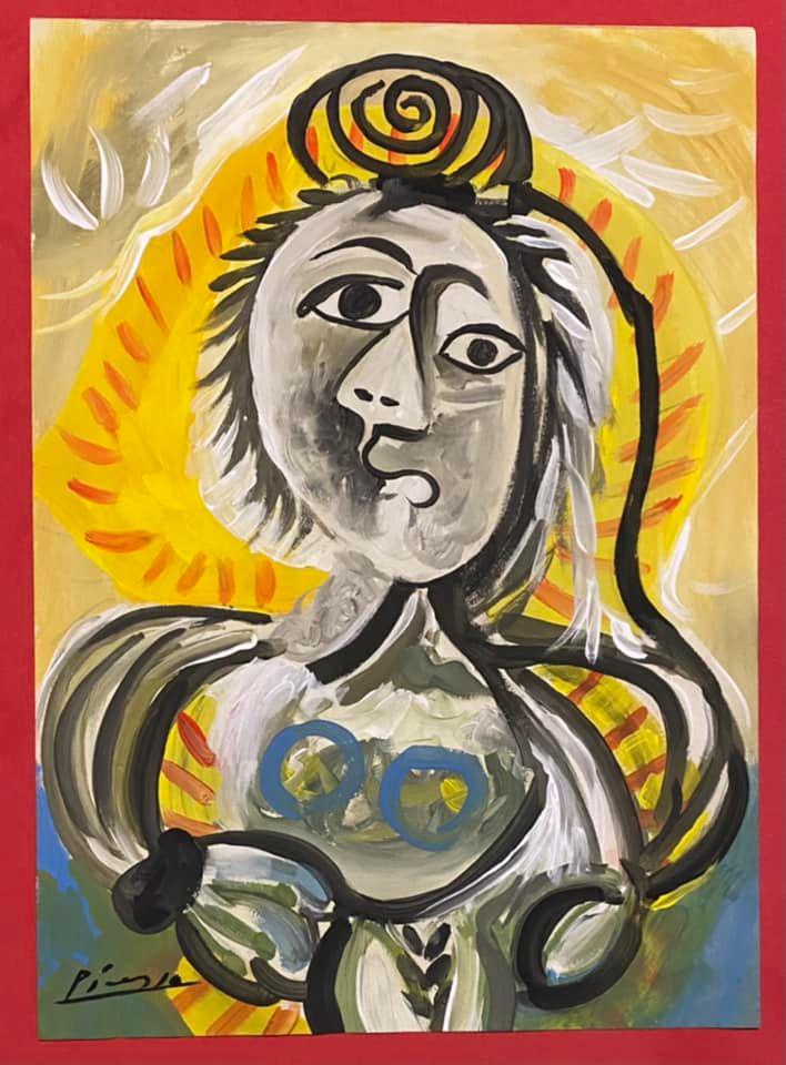 Pablo Picasso (In the style of) Gouache on Paper (1 of 2)