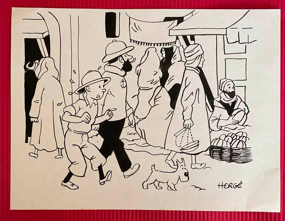 HERGE - UNTITLED - DRAWING (IN THE STYLE OF) (1 of 2)