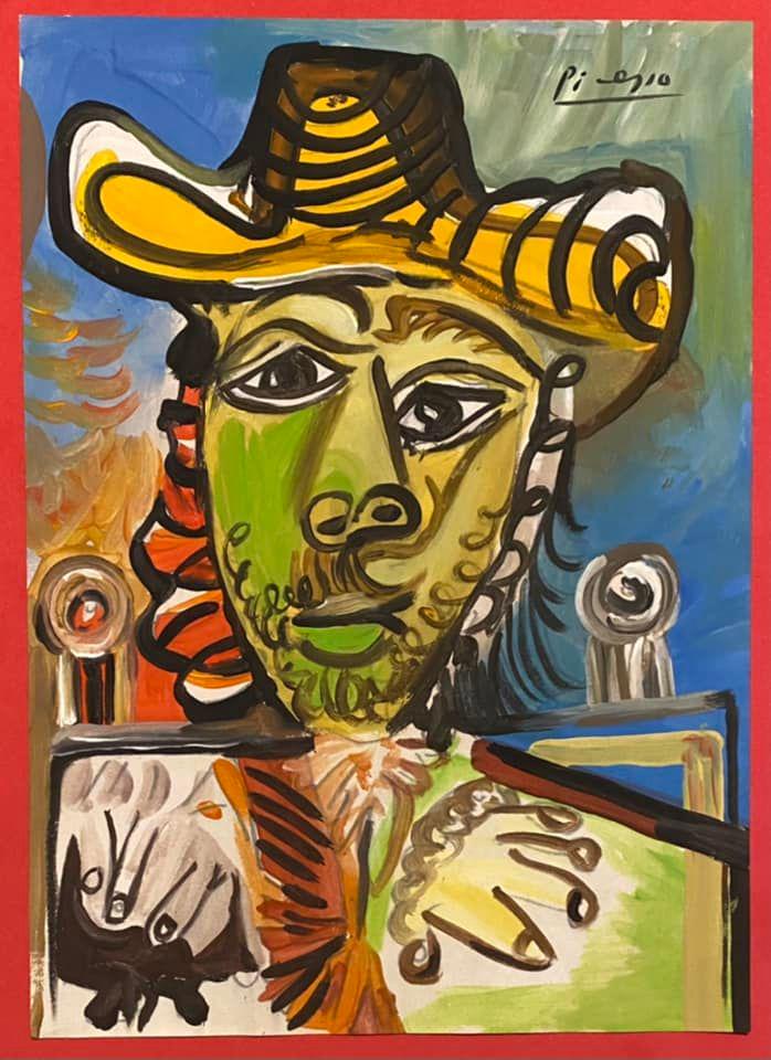Pablo Picasso (In the style of) Gouache on Paper (1 of 2)