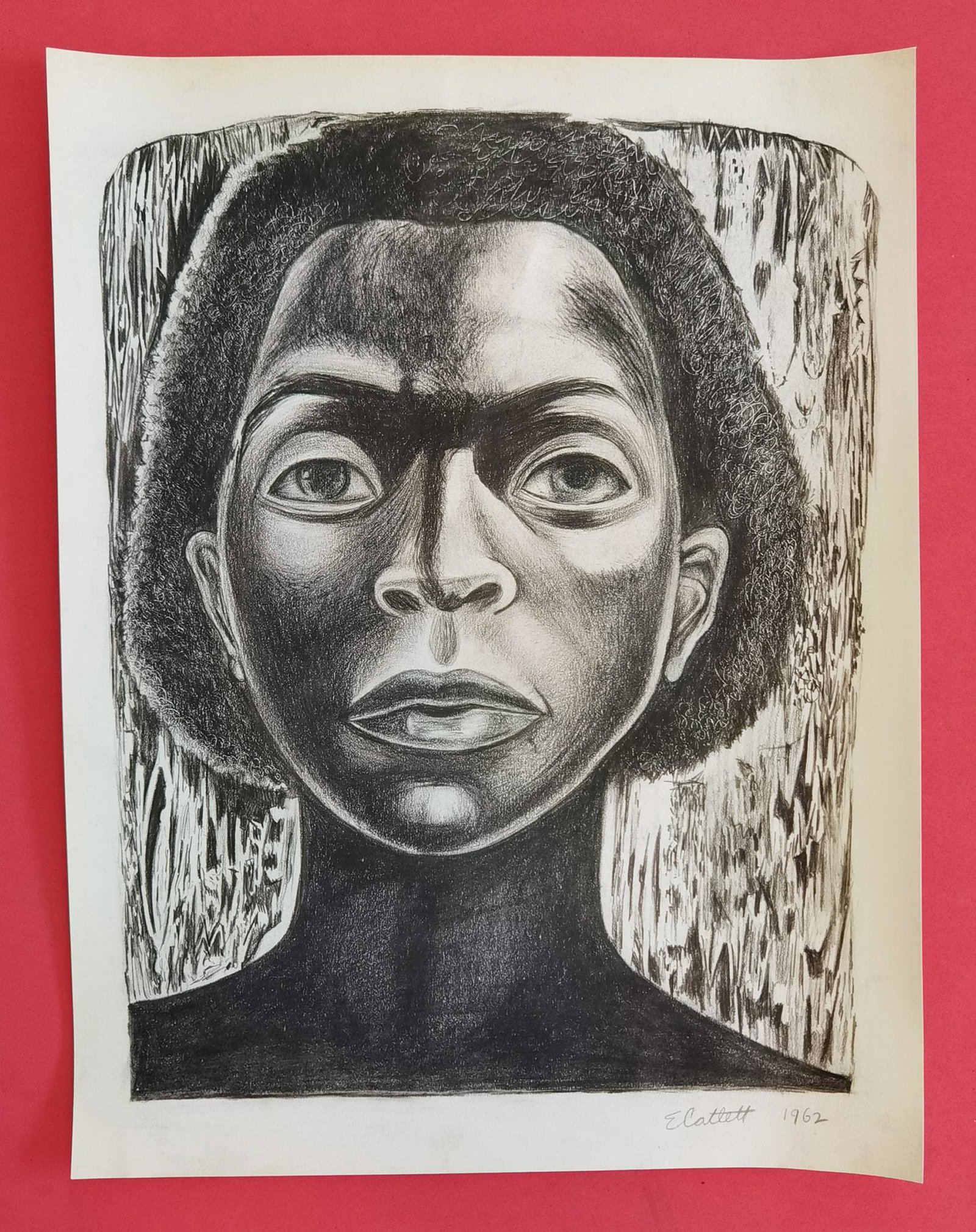 ELIZABETH CATLETT DRAWING ON PAPER (IN THE STYLE OF): Elizabeth Catlett Mora (Washington D.C., April 15, 1915 - Cuernavaca, April 2, 2012) was a Mexican-born African-American sculptor and printmaker. ... In 1947 she married Mexican artist Francisco Mora,
