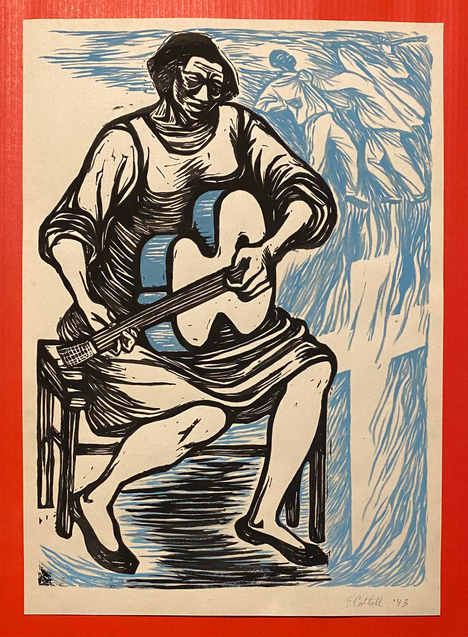 ELIZABETH CATLETT DRAWING ON PAPER (IN THE STYLE OF): Elizabeth Catlett Mora (Washington D.C., April 15, 1915 - Cuernavaca, April 2, 2012) was a Mexican-born African-American sculptor and printmaker. ... In 1947 she married Mexican artist Francisco Mora,