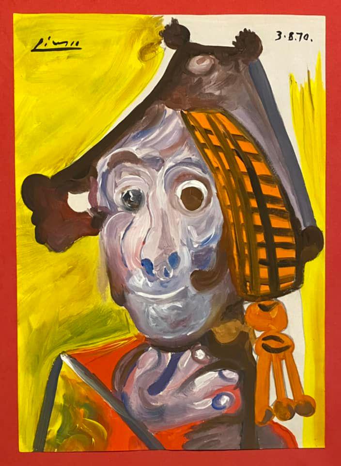 Pablo Picasso (In the style of) Gouache on Paper (1 of 2)