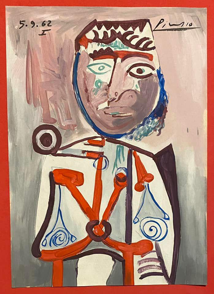 Pablo Picasso (In the style of) Gouache on Paper (1 of 2)