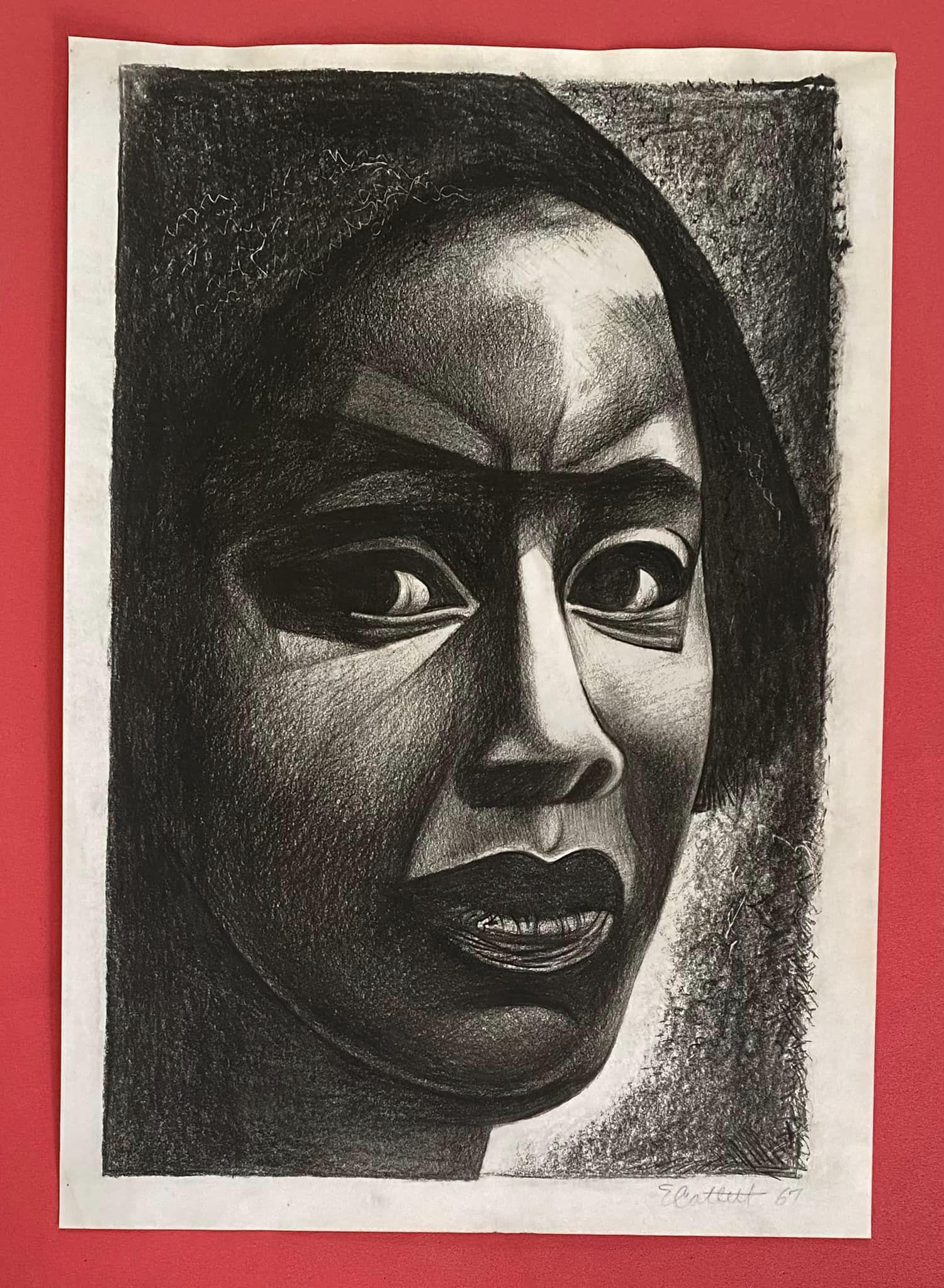ELIZABETH CATLETT DRAWING ON PAPER (IN THE STYLE OF): Elizabeth Catlett Mora (Washington D.C., April 15, 1915 - Cuernavaca, April 2, 2012) was a Mexican-born African-American sculptor and printmaker. ... In 1947 she married Mexican artist Francisco Mora,