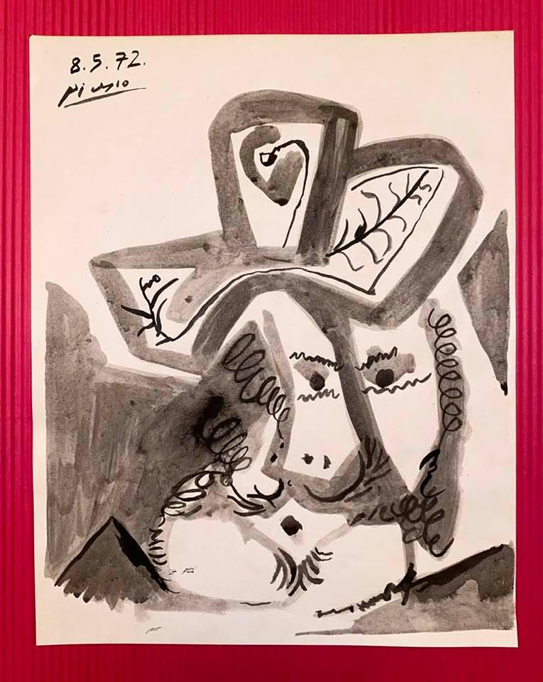 Pablo Picasso Drawing On Paper (In the Style of): In the style of Pablo Picasso Drawing on paper 10 x 8 in. Pablo Picasso, France; April 8, 1973), known as Pablo Picasso, was a Spanish painter and sculptor, creator, along with Georges Braque and Juan