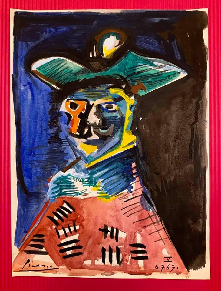 Pablo Picasso Drawing On Paper (In the Style of): In the style of Pablo Picasso Drawing on paper 10 1/4 x 7 1/2 in. Pablo Picasso, France; April 8, 1973), known as Pablo Picasso, was a Spanish painter and sculptor, creator, along with Georges Braque