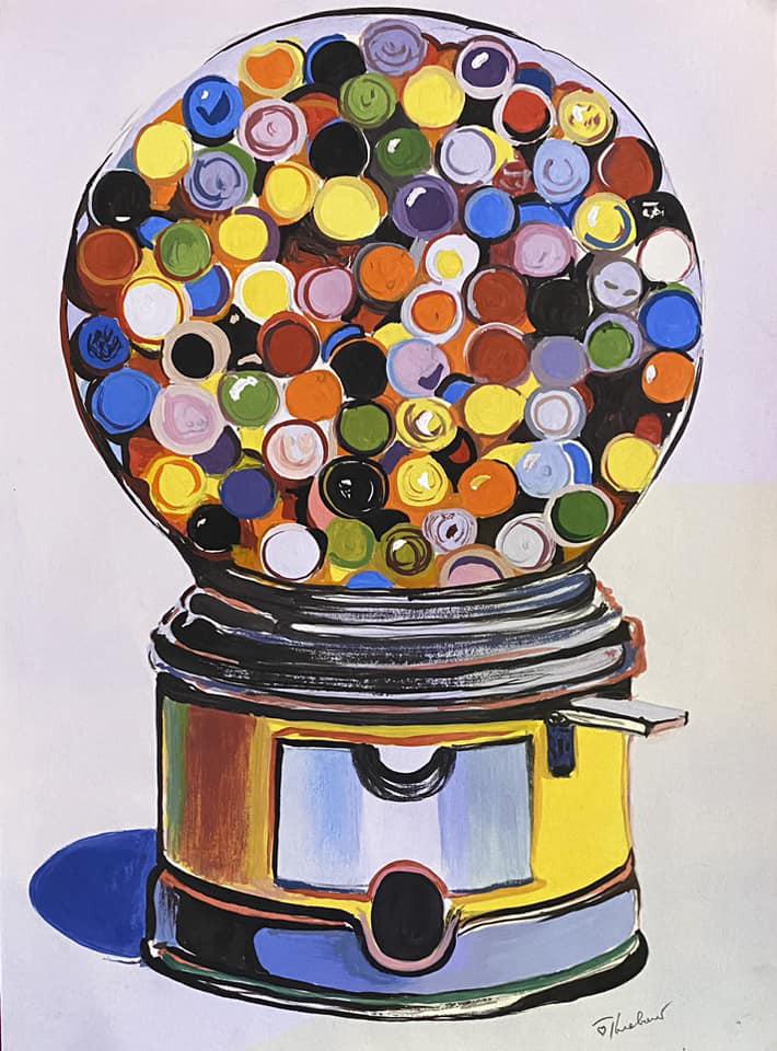 WAYNE THIEBAUD DRAWING ON PAPER (IN THE STYLE OF) (1 of 2)