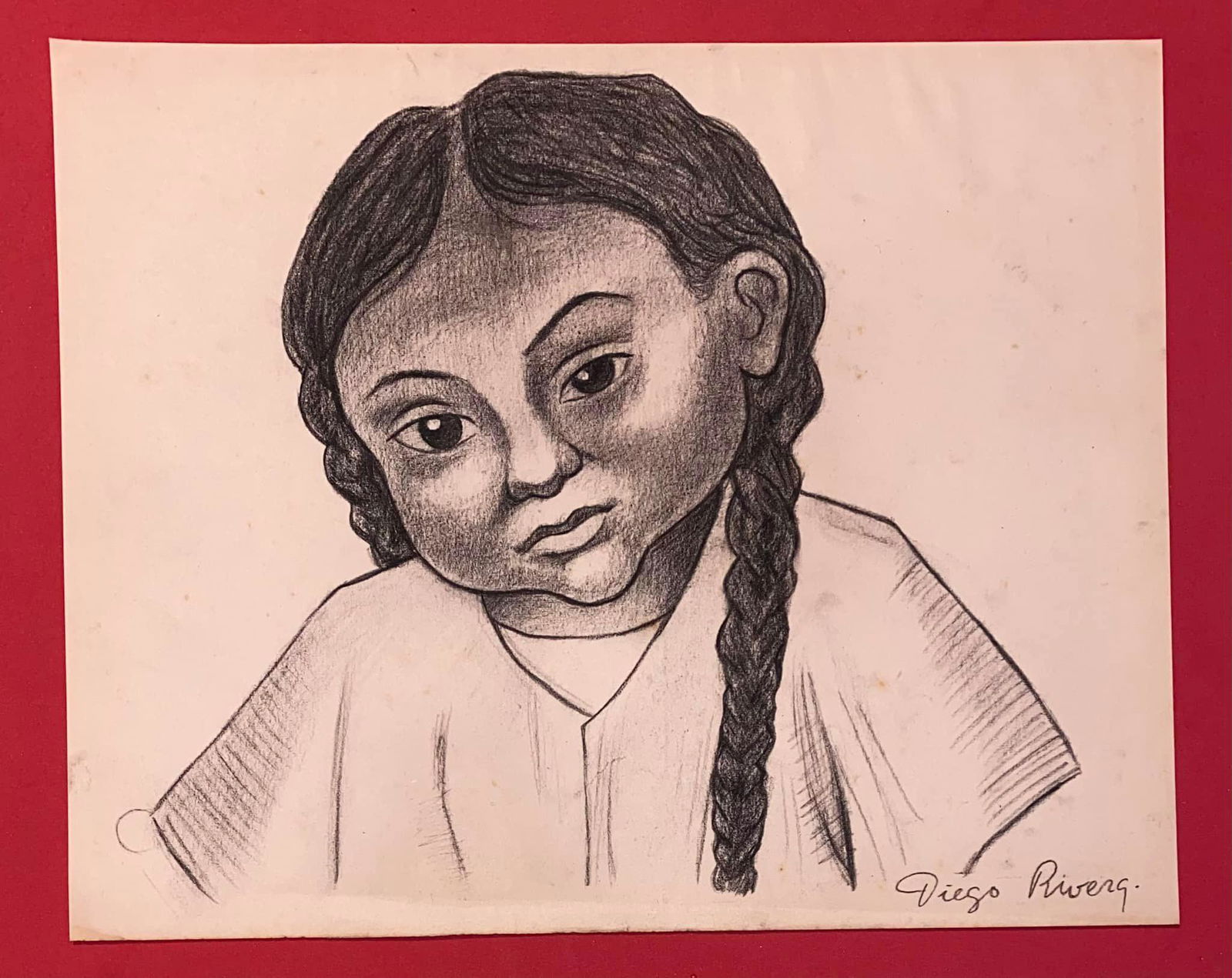 Diego Rivera Drawing On Paper (In The Style Of) (1 of 2)
