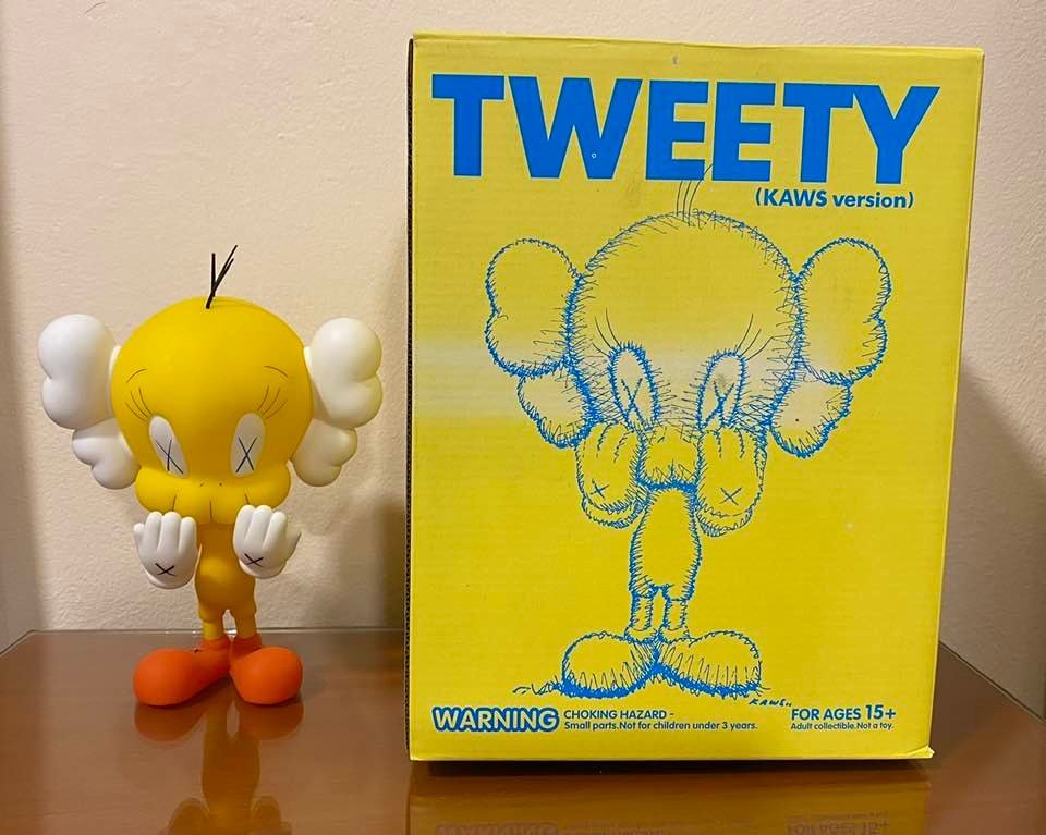 Kaws Tweety Toy Medicom Toys Original Fake Kaws Tweety Warner Bros