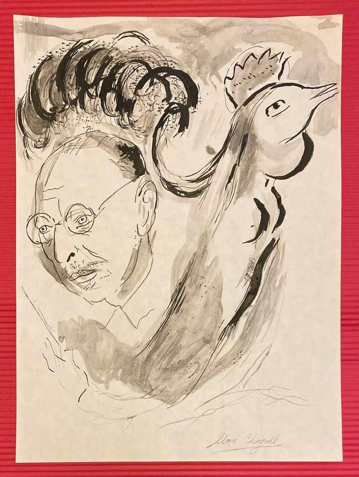 MARC CHAGALL, (1887 - 1985) In the Style of: He was born in Vitebsk (Belarus) and was the eldest of nine siblings from a Jewish family. ... In 1914 he returned to Vitebsk to marry his Bella Rosenfeld whom he had met in 1909. At the beginning of