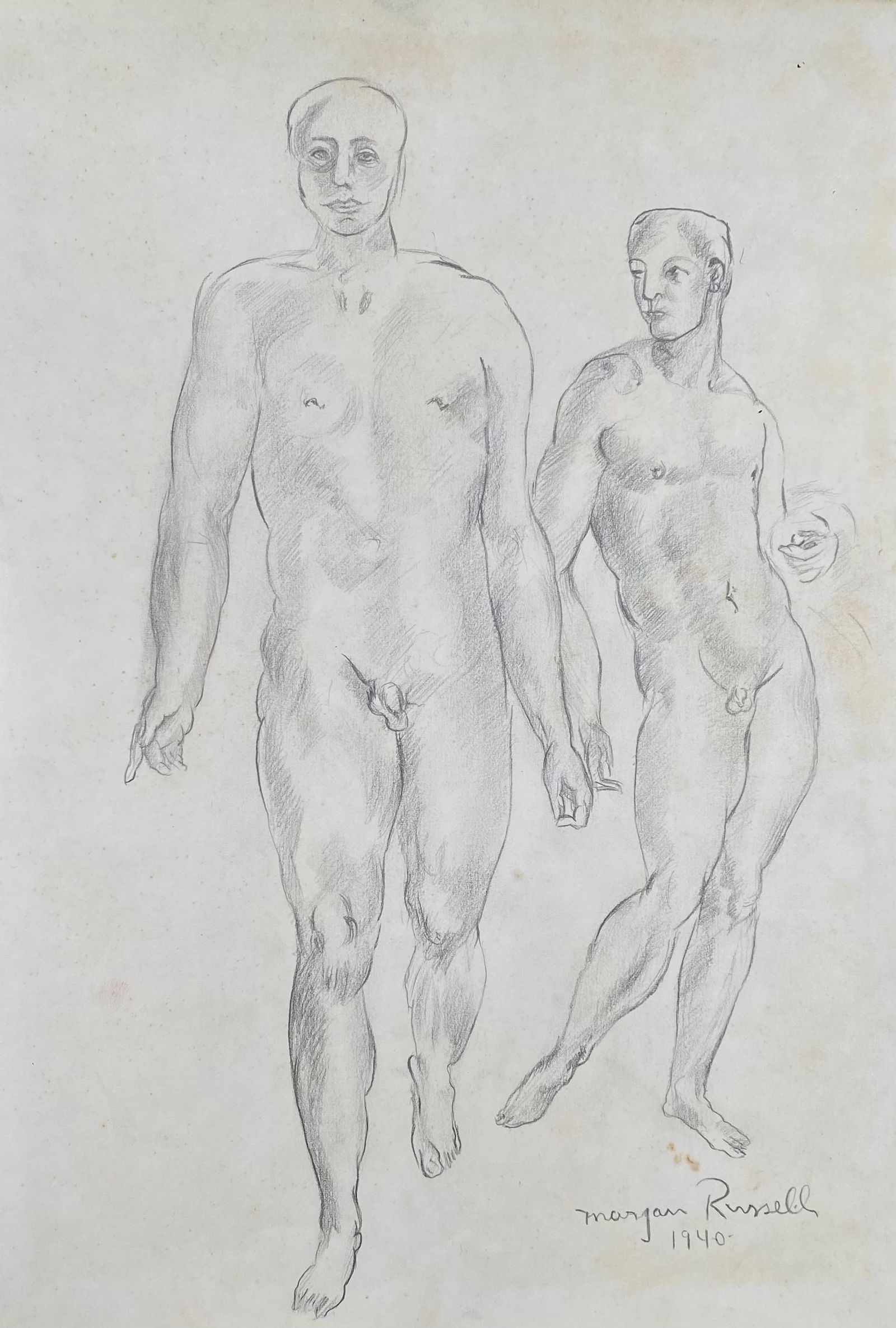 Morgan Russell (in the style of): Morgan Russell was an American abstract painter. Along with Stanton Macdonald-Wright, he is credited with co-founding the synchromist movement in 1912. This item will be sold as "in the style of".....