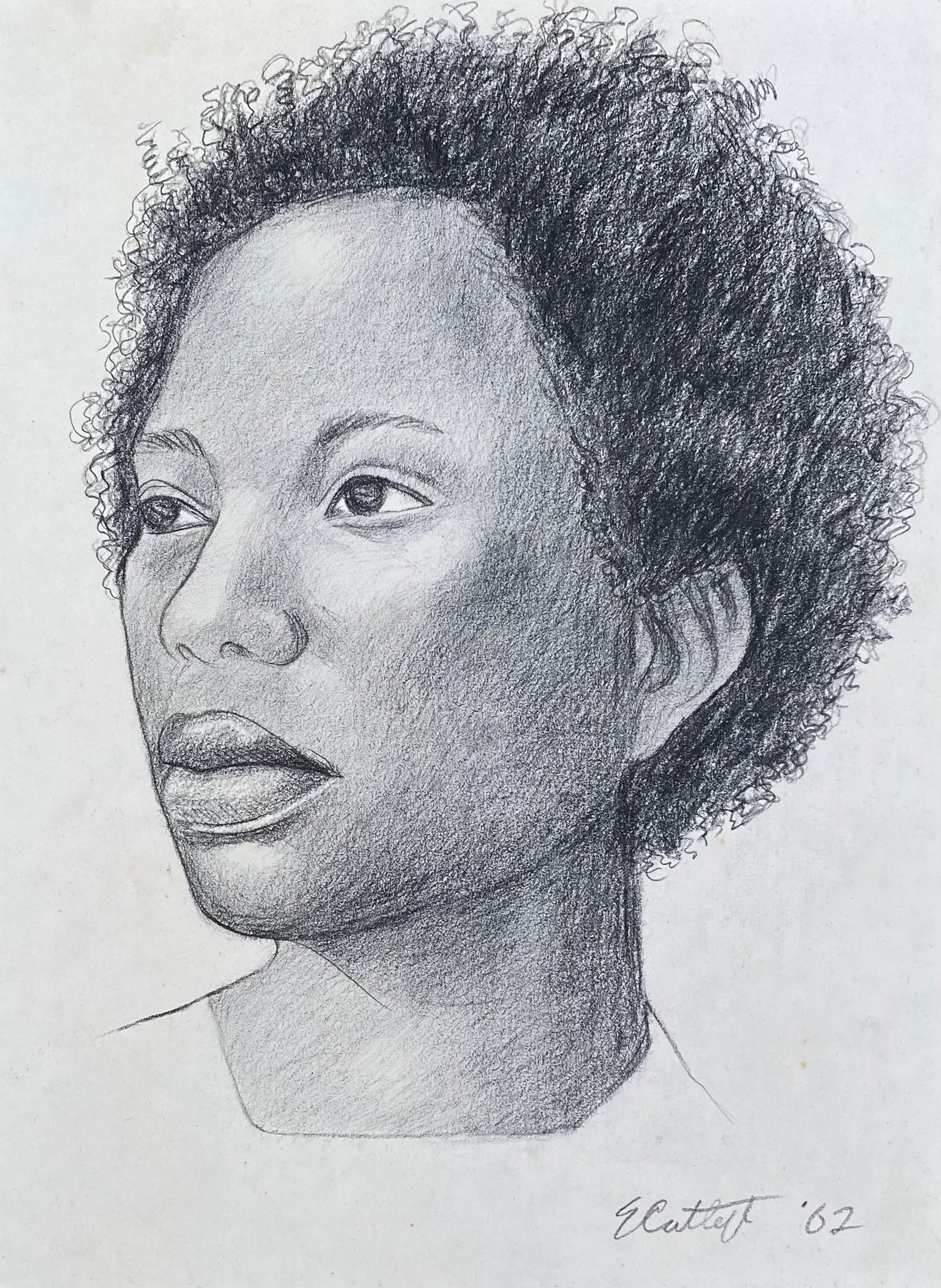 Elizabeth Catlett (In The Style of): Elizabeth Catlett Mora was an African-American sculptor and printmaker who became a Mexican national. She is best known for the black, expressionist sculptures and prints of her that she produced duri