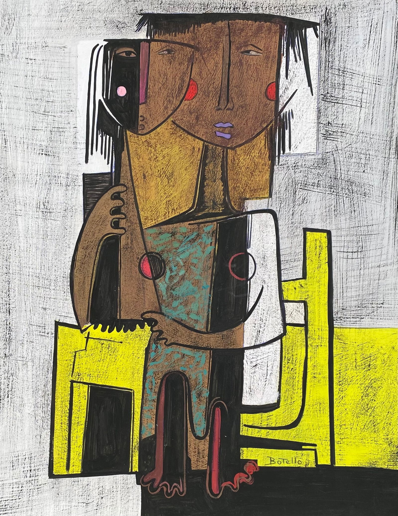 ANGEL BOTELLO (1913 - 1986, PUERTO RICAN) in the style of (1 of 3)