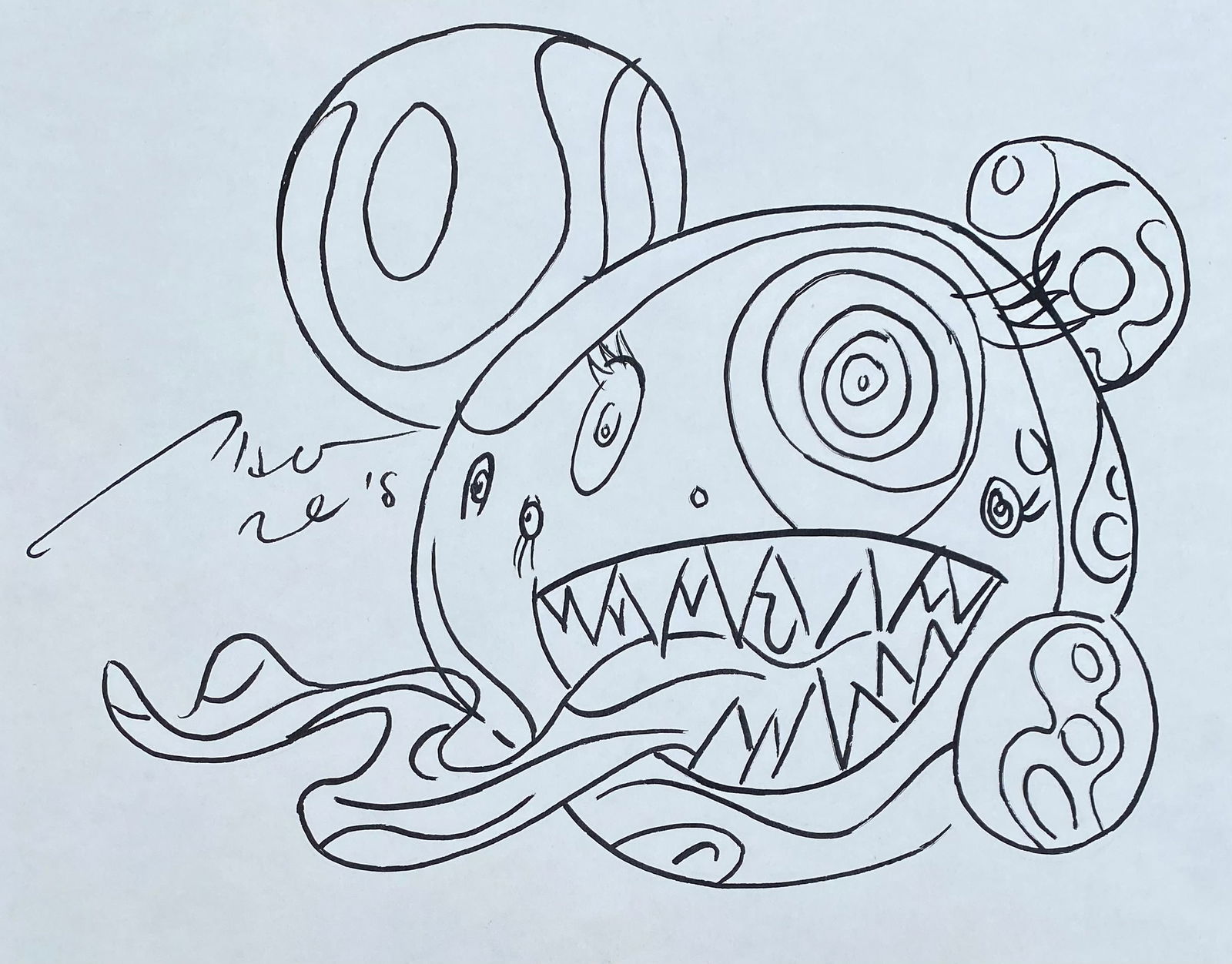 Takashi Murakami  Drawing on Paper (in the style of) (1 of 4)