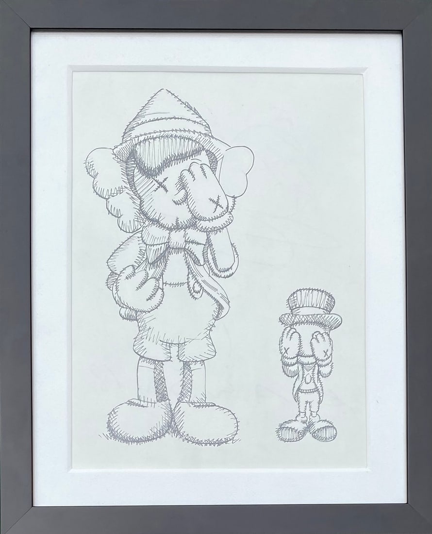 KAWS MARKER DRAWING ON PAPER (In the style of) (1 of 2)