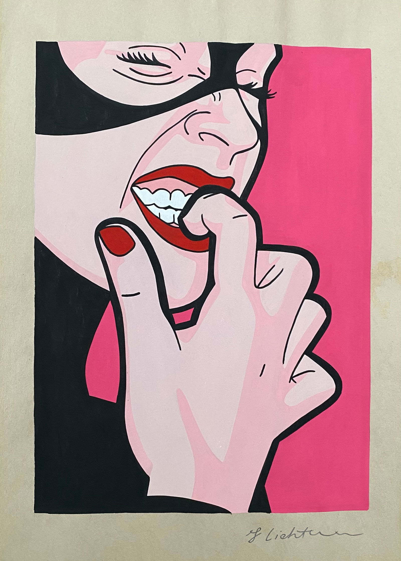 Roy Lichtenstein Drawing (1923-1997) in the style of (1 of 2)