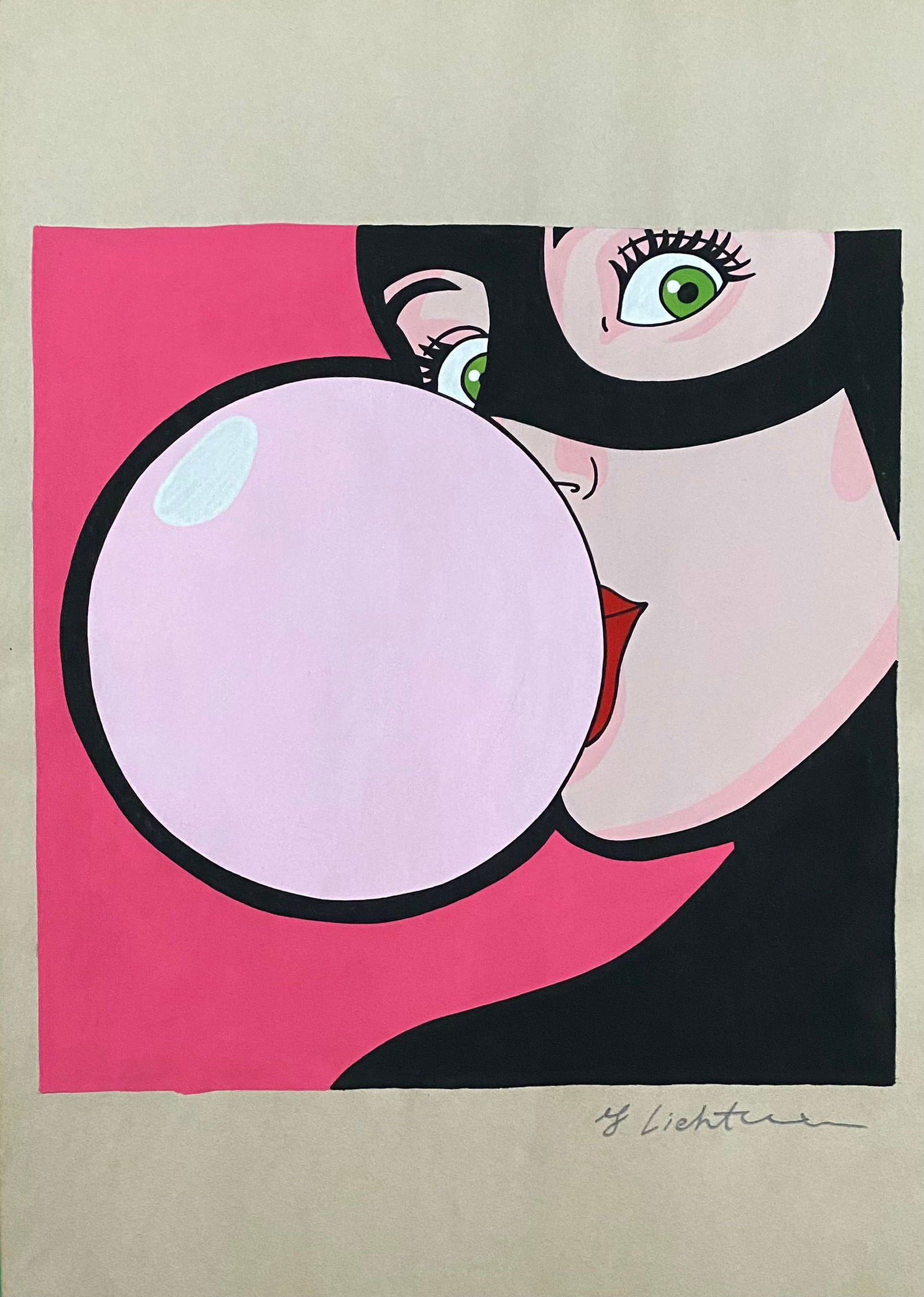 Roy Lichtenstein Drawing (1923-1997) in the style of (1 of 2)