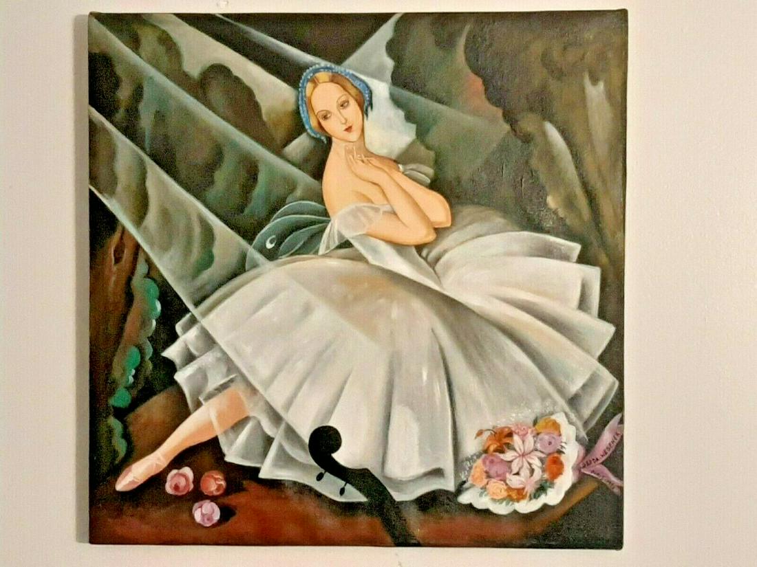 Gerda Wegener (Oil on Canvas) In the style of: In the style of Gerda Wegener (15 March 1886 - 28 July 1940) was a Danish illustrator and painter. Wegener is known for her fashion illustrations and later her paintings that pushed the boundaries her